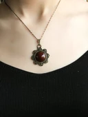 Doğal Taş Akik Doğal Taşlı Otantik Kadın Kolye 45 Cm Zincirli euy17a - 3