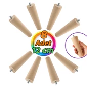 8 Adet Ahşap Ayak 12 Cm Dolap Mobilya Koltuk Kanepe Destek Ayağı Ayakları Konik M8 Civatalı thumbnail 1