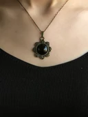 Doğal Taş Oniks Doğal Taşlı Otantik Kadın Kolye 45 Cm Zincirli euk17o thumbnail 3