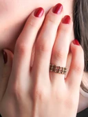 Trend Telkari İşlemeli Antik Eskitme Ayarlanabilir Kadın Yüzük euy1244 thumbnail 1