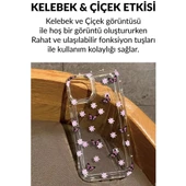 iPhone 15 Pro Max Çiçekli Butterfly Seri Silikon Kapak - 2