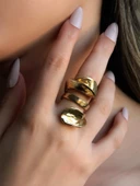 Trend Kalın Sarmal Antik Eskitme Ayarlanabilir Kadın Yüzük euy1247 thumbnail 1