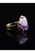 Doğal Taş Ametist Doğal Taşlı Ayarlanabilir Yüzük thumbnail 4