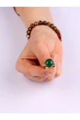 Doğal Taş Yeşil Akik Doğal Taşlı Ayarlanabilir Yuvarlak Taşlı Yüzük yeşilakik2 thumbnail 6
