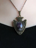 Doğal Taş Ametist Doğal Taşlı Otantik Kadın Kolye 45 Cm Zincirli euy12at thumbnail 2