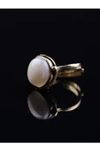 Doğal Taş Sedef Doğal Taşlı Ayarlanabilir Yüzük sdfyvrlk-1 thumbnail 3