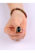 Doğal Taş Oniks Doğal Taşlı Ayarlanabilir Yüzük euy2os thumbnail 6