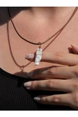 Doğal Taş Ham Işlenmemiş Selenit Doğal Taş Kolye 2,3,4,5 gr - 7