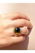 Doğal Taş Yemen Akik Doğal Taşlı Ayarlanabilir Yüzük euy1sya thumbnail 2