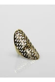 Telkari İşlemeli Antik Eskitme Ayarlanabilir Kadın Yüzük euy122 thumbnail 6
