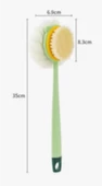 Banyo Lifi Ergonomik Uzun Saplı 2 ’si 1 Arada Çift Taraflı Masaj Etkili Banyo Vücut Fırçası - 6