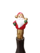 Noel Baba Yeniden Kullanılabilir Dekoratif Şarap Şişesi Tıpası - Şişe Tıpası - 2