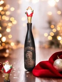 Noel Baba Yeniden Kullanılabilir Dekoratif Şarap Şişesi Tıpası - Şişe Tıpası - 1