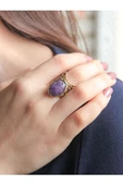 Doğal Taş Ametist Doğal Taşlı Ayarlanabilir Yüzük euy24at thumbnail 2