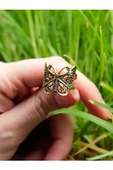 Trend Kelebek Figürlü Antik Eskitme Ayarlanabilir Yüzük euy1237 thumbnail 3