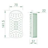Vücut Fırçası Ergonomik Peeling Masaj Etkili Taşınabilir Askılı Yumuşak Silikon Banyo Vücut Fırçası - 6