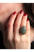 Oval Labradorit Doğal Taş Ayarlanabilir Kadın Doğal Taş Yüzük euy13lt thumbnail 1