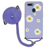 Oppo A5s İpli Lansman Kılıf - Papatyalı - 1