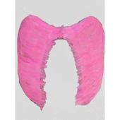 Mega Boy Pembe Renk Tüylü Melek Kanadı thumbnail 3