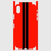 iPhone Xs Telefon Kaplama - Siyah Çift Şerit thumbnail 2