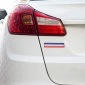 Fransa Bayrağı Tasarımlı Damlalı Alüminyum Sticker Etiket Uzun - 2
