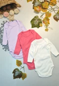 CemBebe Üçlü Raporlu Bebek Çıtçıtlı Body (Pembe) - 1