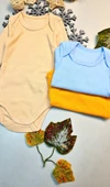 CemBebe Üçlü Raporlu Bebek Çıtçıtlı Body (Mavi) - 2