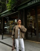 Kaşe Kaşmir CEKET - Haki - 4