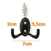 5 Adet Metal Vestiyer Askılığı - Mat Siyah, Desenli, Dayanıklı, Elbise ve Mobilya Askılığı - 2
