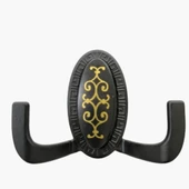 5 Adet Metal Vestiyer Askılığı - Mat Siyah, Desenli, Dayanıklı, Elbise ve Mobilya Askılığı - 8