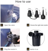 12V Araç Çakmağından Çalışan 3 Başlık Çift Fonk. Elektrikli Pompa - 3