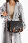 Kadın Postacı Çanta Çapraz Askılı Vegan Deri Omuz Çantası 32*22 Cm Suni Deri Mega Bag - 6
