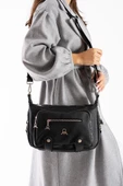 Kadın Postacı Çanta Çapraz Askılı Vegan Deri Omuz Çantası 32*22 Cm Suni Deri Mega Bag - 11