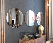 FİYA Dekoratif Yuvarlak Ayna 3 Parça - 1