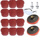 Ugr Cırt Zımpara Seti + Matkap Aparat + Gözlük 115 mm (65 Parça) - 8