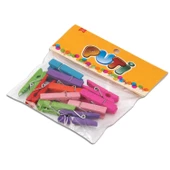 Puti Büyük Renkli Ahşap Mandal 12 li - 1