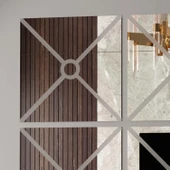 FİYA Dekoratif Kumlama Desenli Ayna Takımı (4 Parça - Yapıştırmalı) - 2