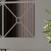 FİYA Dekoratif Kumlama Desenli Ayna Takımı (4 Parça - Yapıştırmalı) - 3