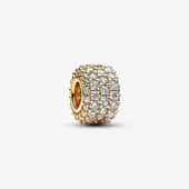 Pandora Işıltılı Pavé Üç Sıralı Charm 762820C01 - 1