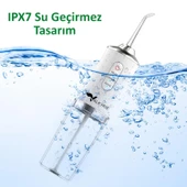Valkyrie Şarj Edilebilir 4 Başlıklı Taşınabilir Diş Protez Bakım ve Ağız Duşu Yüksek Kapasite Beyaz - 8