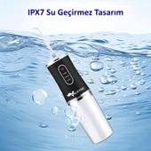Valkyrie Şarj Edilebilir 4 Başlıklı Taşınabilir Diş Protez Bakım ve Ağız Duşu Yüksek Kapasite Siyah - 6