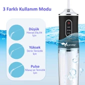 Valkyrie Şarj Edilebilir 4 Başlıklı Taşınabilir Diş Protez Bakım ve Ağız Duşu Yüksek Kapasite Siyah - 3