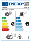 Unıroyal 195/60R15 88T WinterExpert Oto Kış Lastiği (Üretim Yılı :2024) - 2