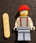 Orjinal Lego Minifigür Pantomime guy with bread thumbnail 1