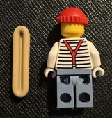Orjinal Lego Minifigür Pantomime guy with bread thumbnail 2