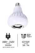 Rollovie Bluetooth Music Bulb Akıllı Hoparlör Led Işıklı Uzaktan Kumandalı Müzikli Ampul 7 Renk Işıklı thumbnail 3