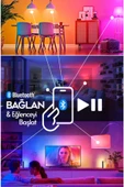 Rollovie Bluetooth Music Bulb Akıllı Hoparlör Led Işıklı Uzaktan Kumandalı Müzikli Ampul 7 Renk Işıklı thumbnail 2