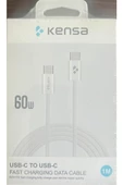 Kensa Kc-223 Usb-C To Usb-C Data ve Şarj Kablosu 60W 1 m - 1