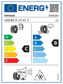 Unıroyal 195/65R15 91T WinterExpert Oto Kış Lastiği (Üretim Yılı: 2024) - 2