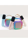 Kensa KH-450 Mikrofon Destekli Rainbow Aydınlatmalı Bluetooth Hoparlör Karaoke Ses Kutusu - 5